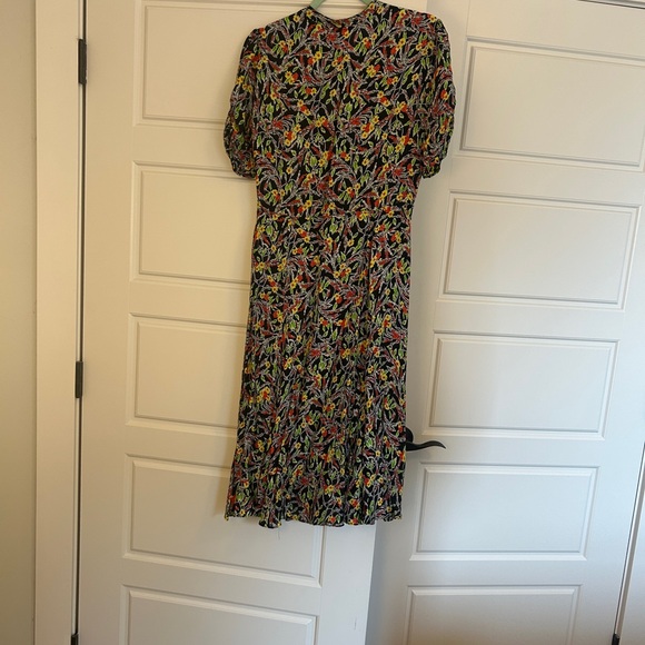 Bold Floral Midi Dress By Polo Ralph Lauren Size 8 - Picture 7 of 10